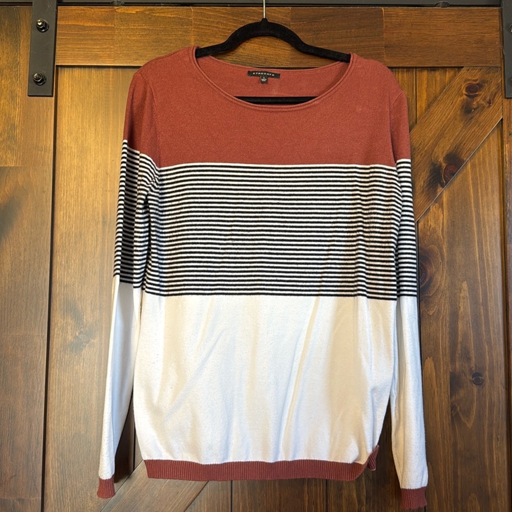 Staccato Rust Striped Sweater